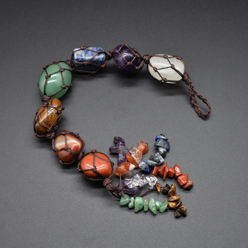 Natural Stone 7 Chakra Car Pendant