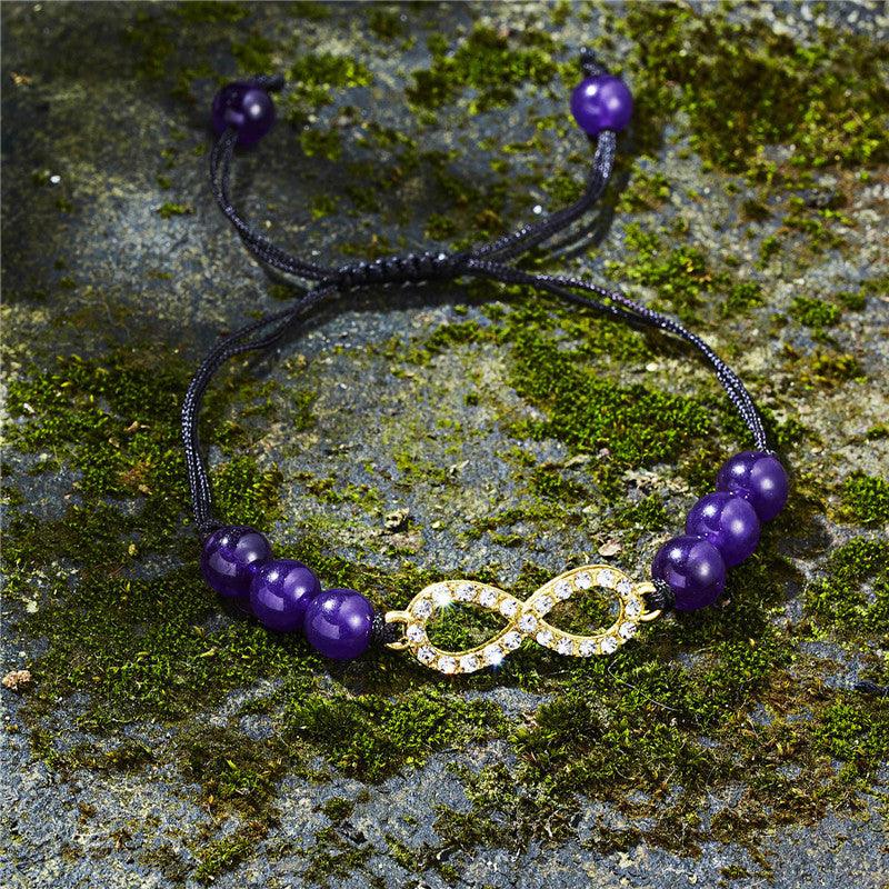 Rhinestone infinity bracelet