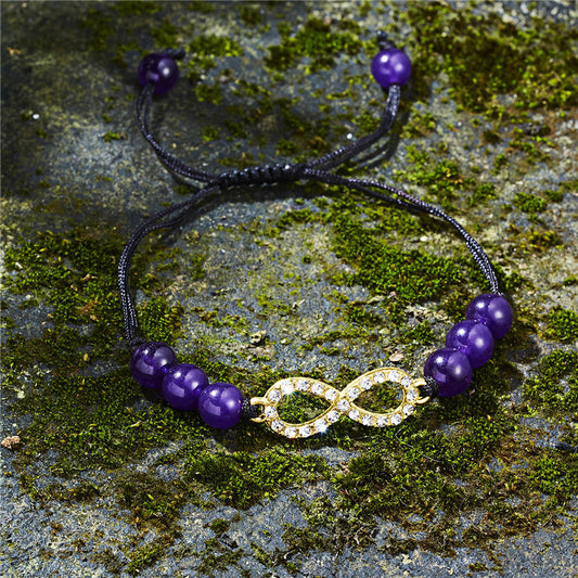 Rhinestone infinity bracelet
