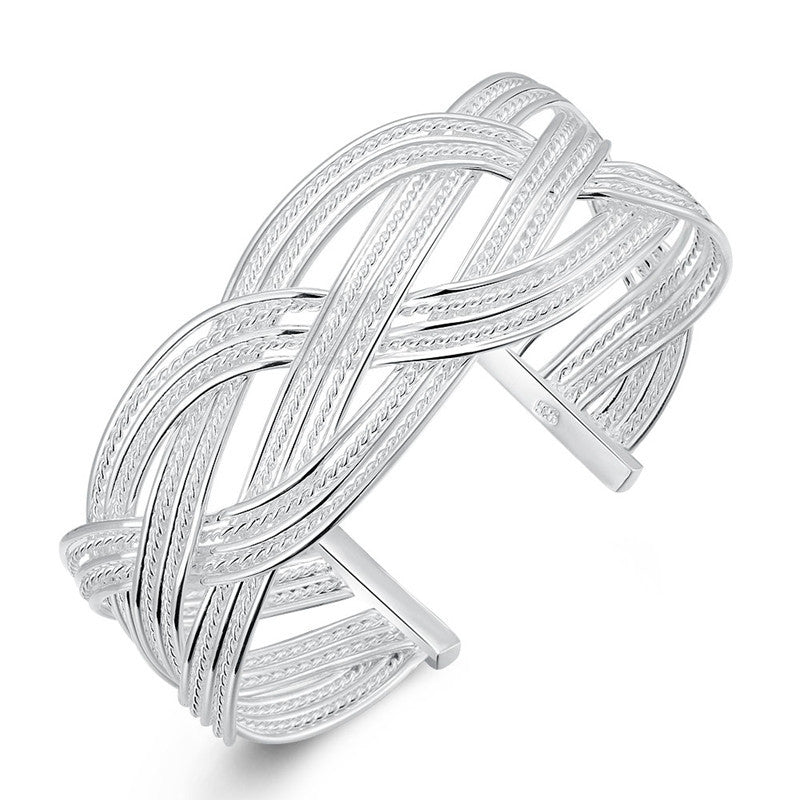 Flower Line Twisted Rope Bracelet