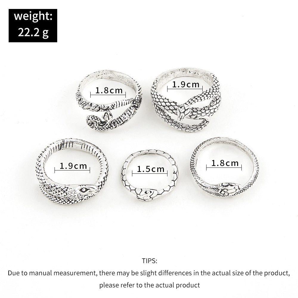 Snake Retro Ring set