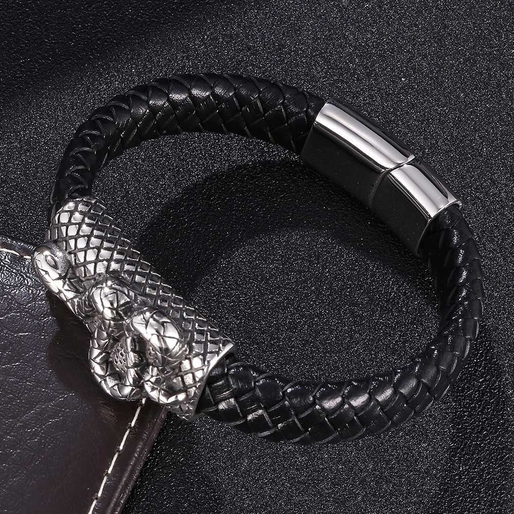 SnakeSkin Leather Bracelet