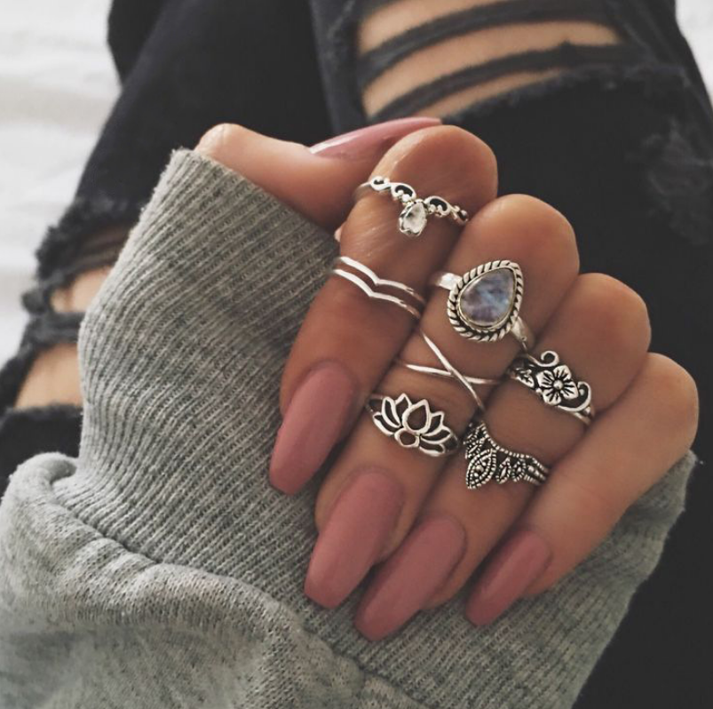 Vintage Knuckle Rings Set