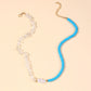 Crystal Pearl Woven Necklace