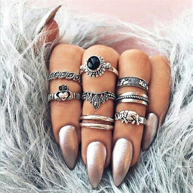 Vintage Knuckle Rings Set