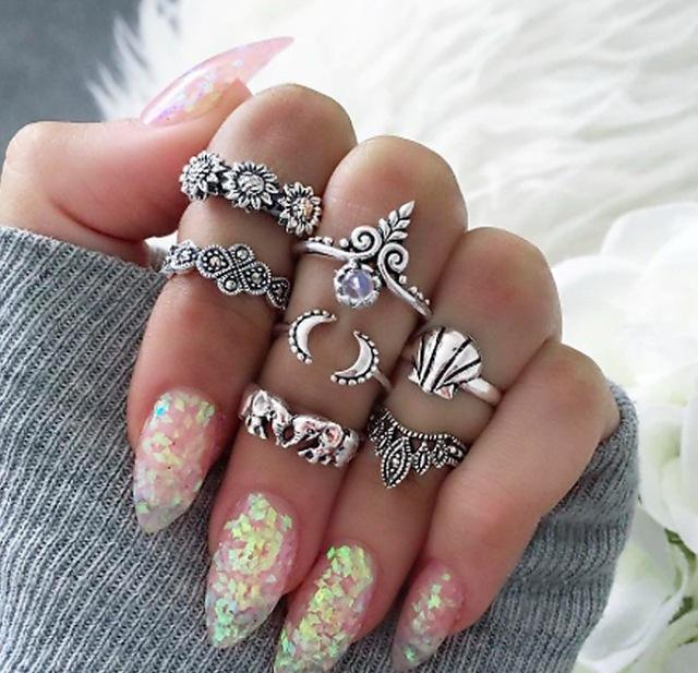 Vintage Knuckle Rings Set