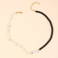 Crystal Pearl Woven Necklace