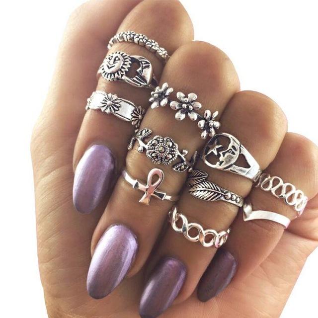 Vintage Knuckle Rings Set