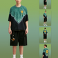 Tie-dye Smiley English Male T-shirt
