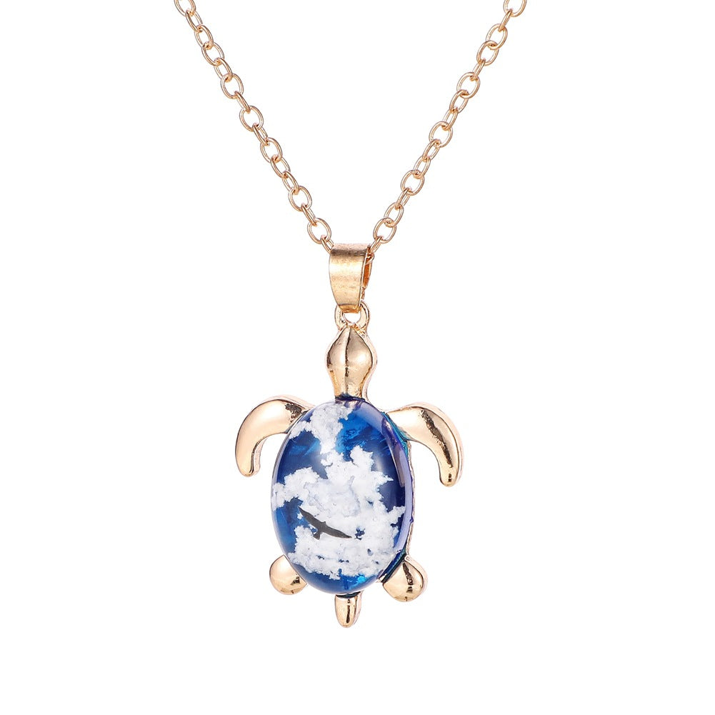 Transparent Turtle Resin necklace