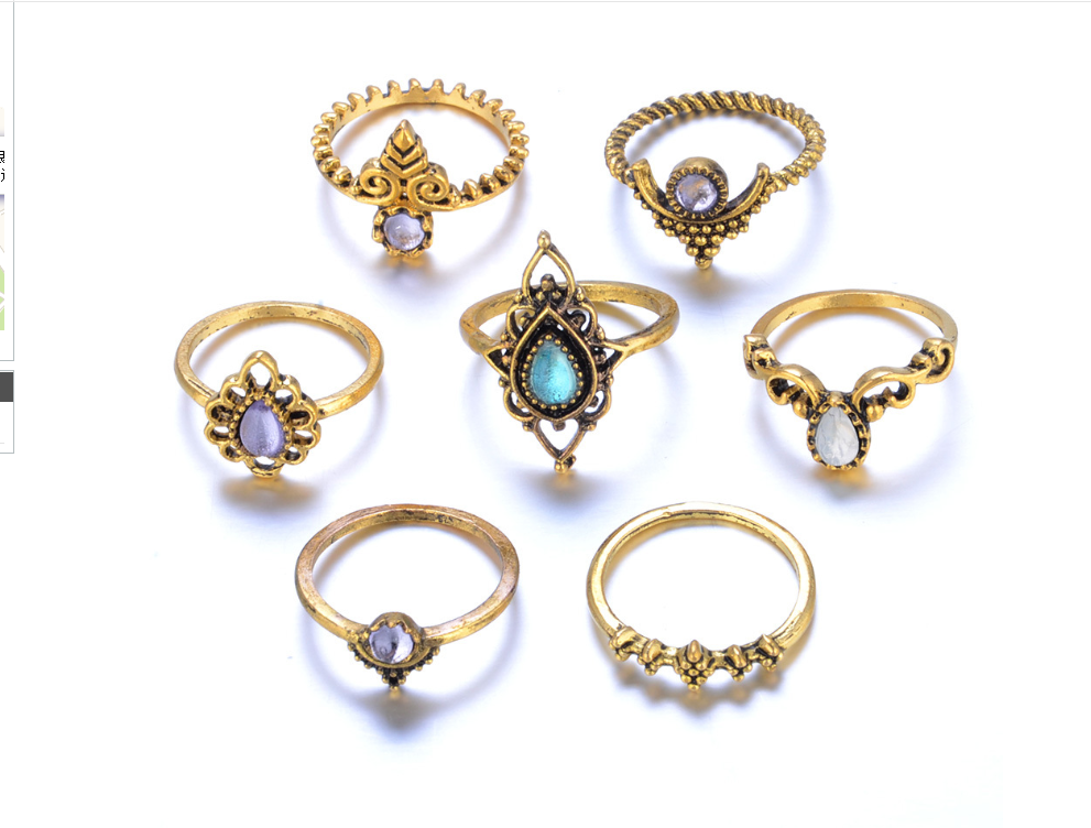 Vintage Knuckle Rings Set