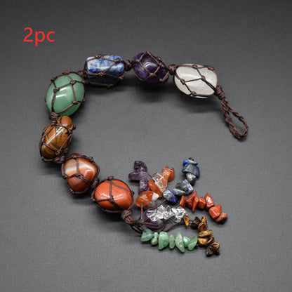 Natural Stone 7 Chakra Car Pendant