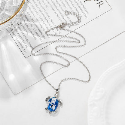 Transparent Turtle Resin necklace