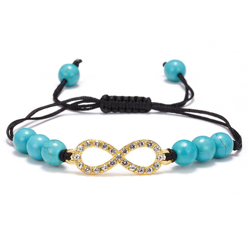Rhinestone infinity bracelet