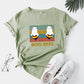Round neck print short sleeves