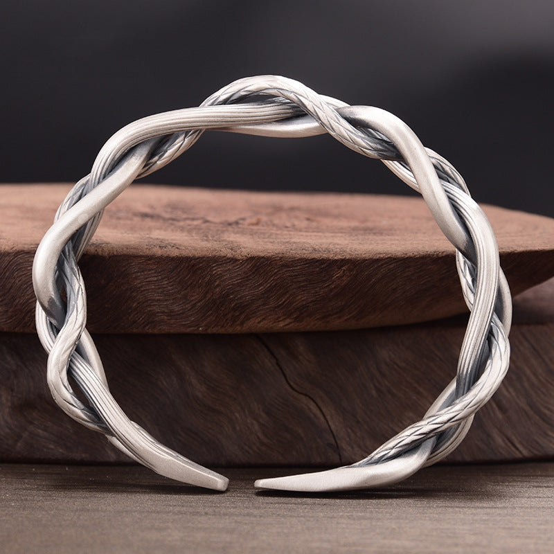 Sterling Silver Three-strand Twist Bracelet