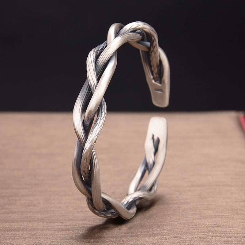 Sterling Silver Three-strand Twist Bracelet