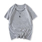 Personalized English Alphabet Necklace Print Women's Short Sleeved Loose T Shirt