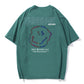 Round Neck Couple Tide Brand Reflective Smiley T-shirt