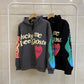 Printed Plus Velvet Thick Men's And Women's Sweater Hoodie