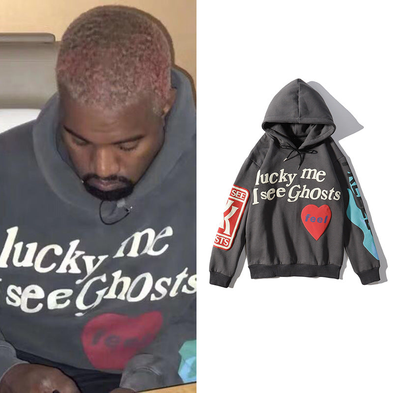 Printed Plus Velvet Thick Men's And Women's Sweater Hoodie