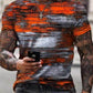 Men's Color Matching 3D Graphic Print Short Sleeves