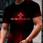 Men's Color Matching 3D Graphic Print Short Sleeves