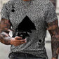 Men's Color Matching 3D Graphic Print Short Sleeves
