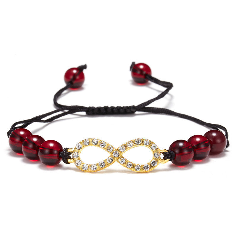 Rhinestone infinity bracelet