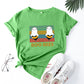 Round neck print short sleeves