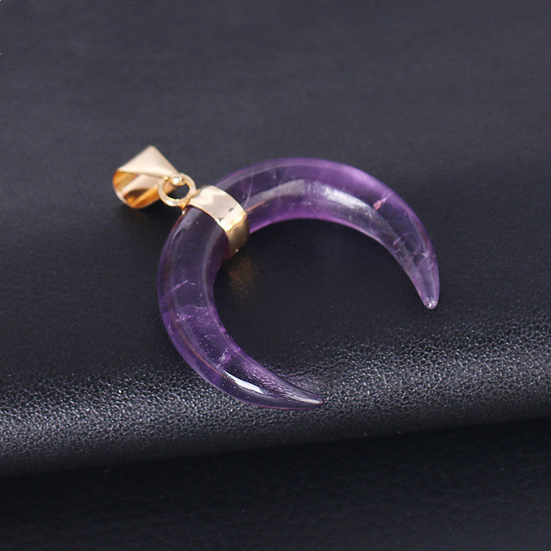 Crystal Moon Pendant Necklace
