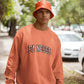 Round neck pullover sweater