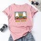 Round neck print short sleeves