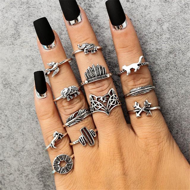 Vintage Knuckle Rings Set