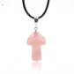 Natural Crystal Mini Mushroom Necklace