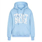 Loose hooded plus fleece sweater
