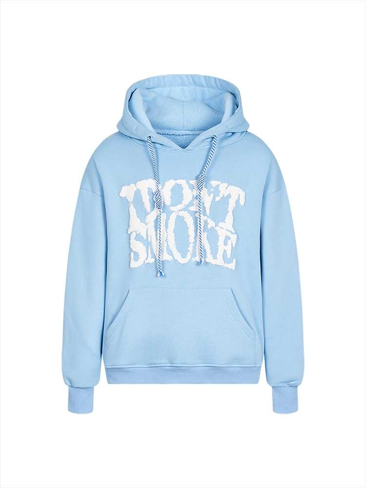 Loose hooded plus fleece sweater