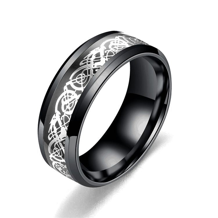 Dragon Pattern Ring Stainless Steel