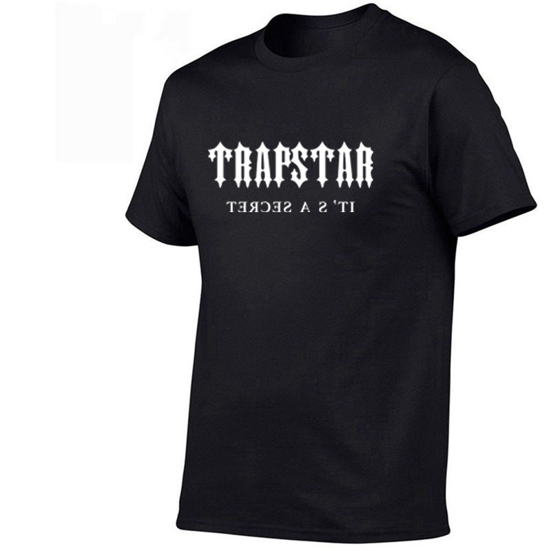 TRAPSTAR Letter Printed T-shirt Summer Men's Cotton Casual Short Sleeve Streetwear Plus Size Men's And Women's T-shirt