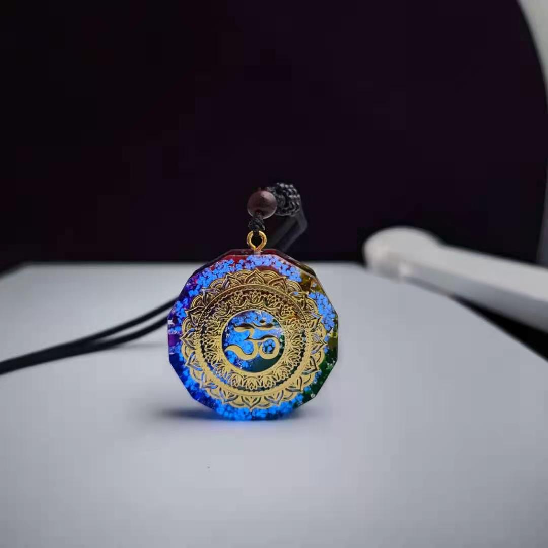 Tree Of Life Gravel Epoxy Resin Necklace