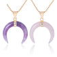 Crystal Moon Pendant Necklace