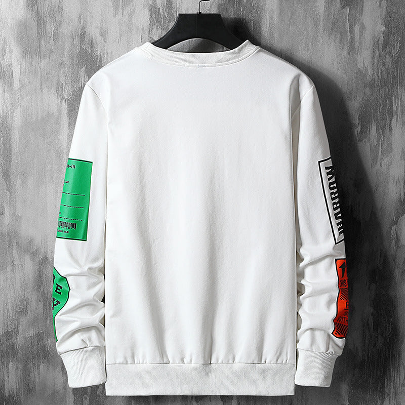 Letter printing men's sweater
