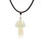 Natural Crystal Mini Mushroom Necklace
