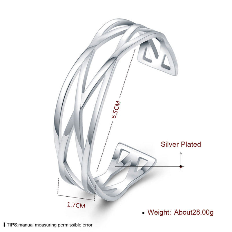 Flower Line Twisted Rope Bracelet