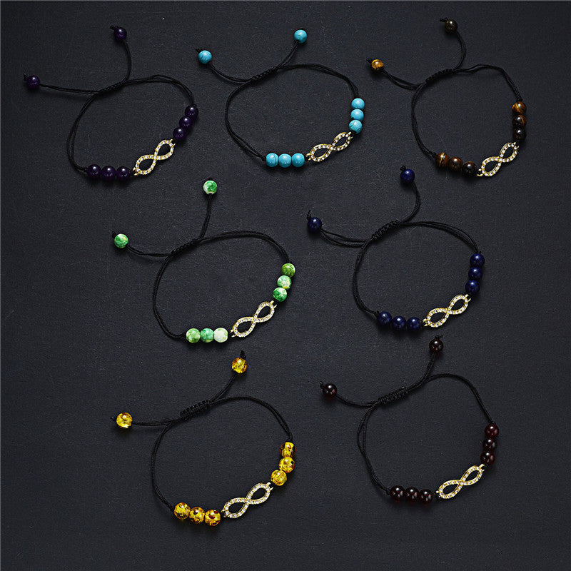Rhinestone infinity bracelet