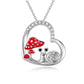 Sterling Silver Snail Mushroom Necklace