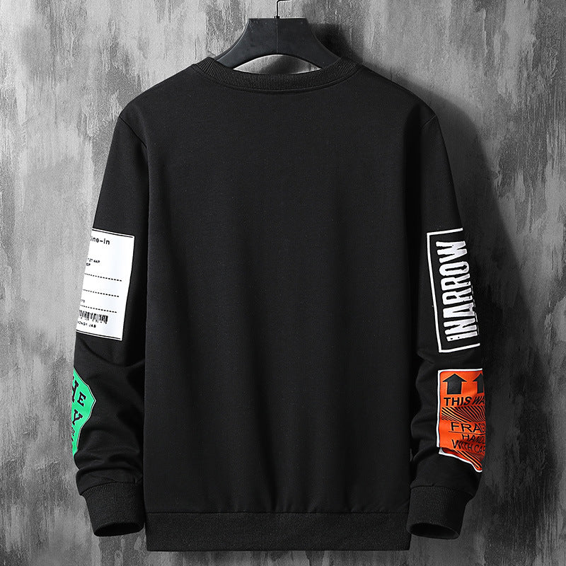 Letter printing men's sweater