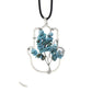 Hamsa Hand  Crushed Stone Tree of Life  Necklace