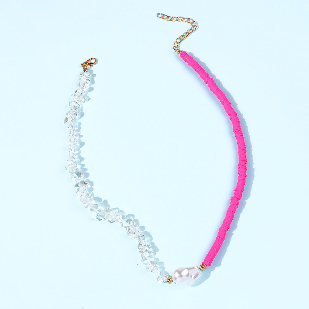 Crystal Pearl Woven Necklace