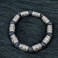 Volcanic Lava Stone Viking Rune Bracelet